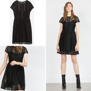 NWOT Zara Black Lace Dress